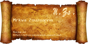 Mrkva Zsuzsanna névjegykártya